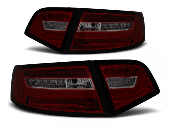 Led Bar Tail Lights Red Smoke Seq Fits Audi A6 08-11 Sedan