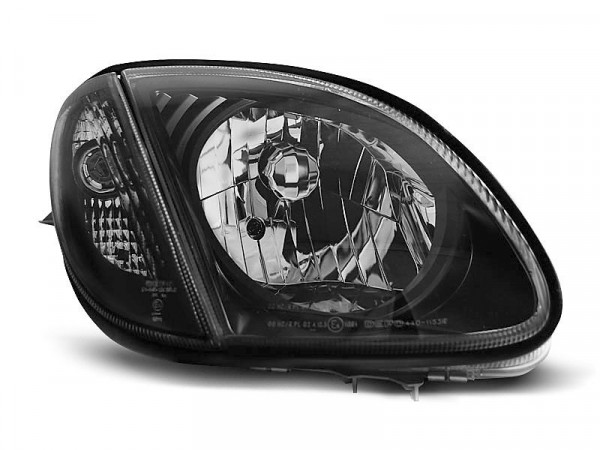 Headlights Black Fits Mercedes R170 Slk 04.96-04