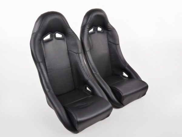 FK sport seats car full bucket seats Set Club synthetic leather black