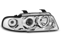 Headlights Angel Eyes Chrome Fits Audi A4 11.94-12.98 Headlights Angel Eyes Chrome Fits Audi A4 11.94-12.98