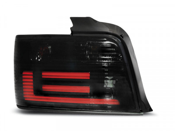 Led Bar Tail Lights Smoke Fits Bmw E36 12.90-08.99 Sedan