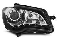 Headlights Daylight Black Fits Vw Touran 06-10 Headlights Daylight Black Fits Vw Touran 06-10