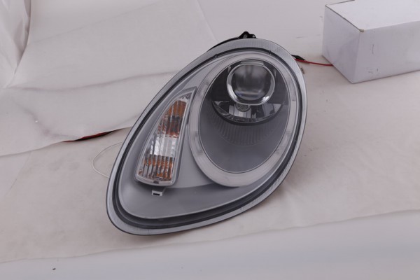 headlights Daylight LED DRL look Porsche Boxster Typ 987 year 04-09 silver