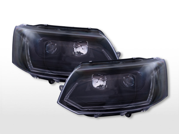 Halogen headlight set VW T5 year 10 onwards black
