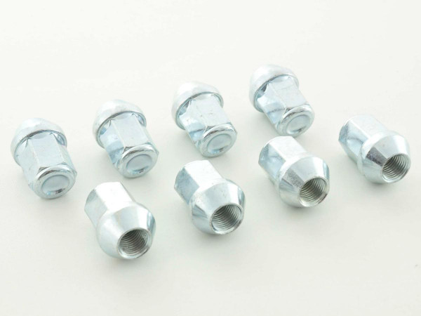 Nuts Set (8 pieces), M14 x 1.5 23mm Taper silver
