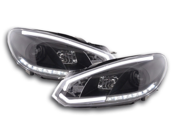 Daylight headlights with LED lightbar DRL VW Golf 6 Yr. 08-12 black