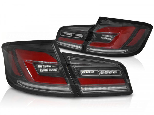 LED Bar Sequential Tail Lights Black fits BMW F10 10-16