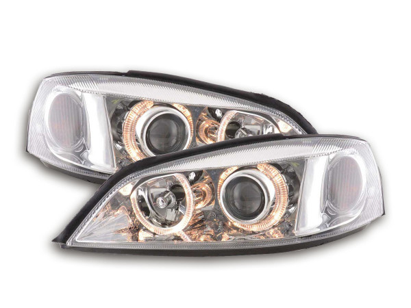 Angel Eye headlight Opel Astra G Yr. 98-03 chrome