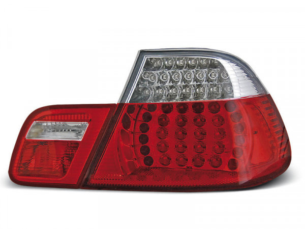 Led Tail Lights Red White Fits Bmw E46 04.99-03.03 Coupe