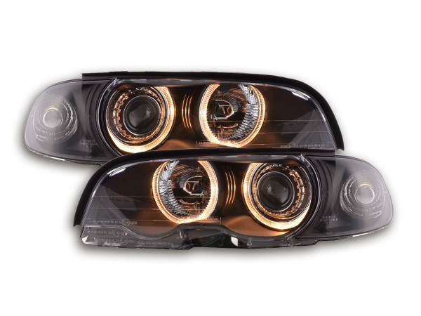 Angel Eye headlight BMW serie 3 Coupe type E46 Yr. 98-01 black
