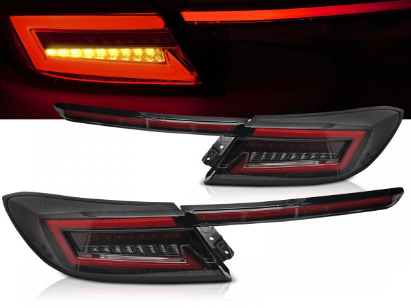 Led Bar Tail Lights Black Smoke Seq Fits Toyota Gr86 21-