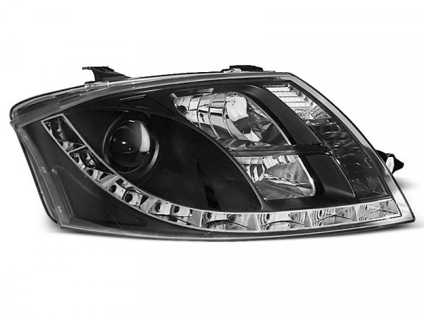 Headlights Daylight Black Fits Audi Tt 99-05