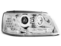 Headlights Daylight Chrome Fits Vw T5 04.03-08.09 Headlights Daylight Chrome Fits Vw T5 04.03-08.09