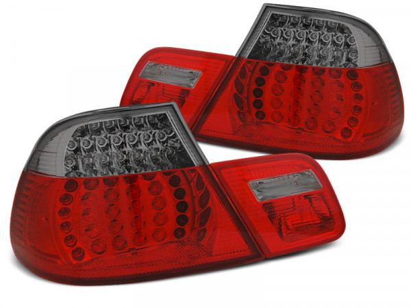 Led Tail Lights Red Smoke Seq Fits Bmw E46 04.99-03.03 Coupe