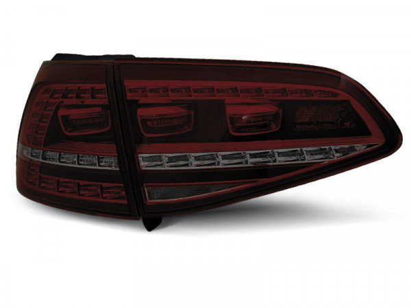 Led Tail Lights Sport Red Smoke Fits Vw Golf 7 13- 17