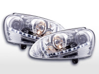 DRL Daylight Headlight VW Golf 5 type 1K Yr. 03-08 chrome RHD DRL Daylight Headlight VW Golf 5 type 1K Yr. 03-08 chrome RHD