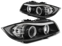 Headlights Angel Eyes CCFL Black fits BMW E90/E91 03.05-08.08 Headlights Angel Eyes CCFL Black fits BMW E90/E91 03.05-08.08