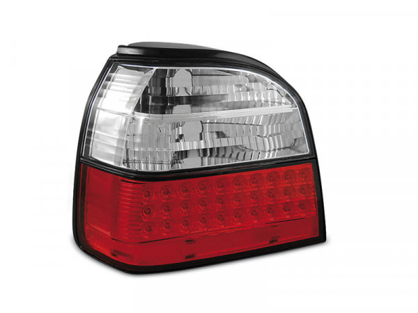Led Tail Lights Red White Fits Vw Golf 3 09.91-08.97