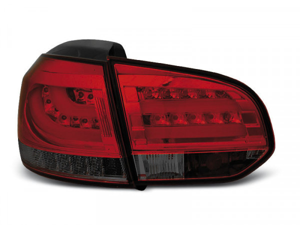 Led Bar Tail Lights Red Smoke Fits Vw Golf 6 10.08-12