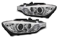 Xenon Headlights Angel Eyes LED DRL Chrome fits BMW F30/F31 10.11 - 05.15 Xenon Headlights Angel Eyes LED DRL Chrome fits BMW F30/F31 10.11 - 05.15