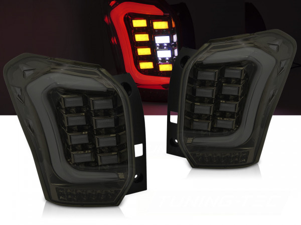 Led Bar Tail Lights Deep Smoke Fits Subaru Forester Iv 13-18
