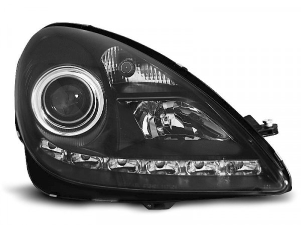 Headlights Daylight Black Fits Mercedes R171 Slk 04-11