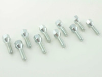 Wheel bolts Set (10 pieces), M12 x 1,25 50mm domed silver Wheel bolts Set (10 pieces), M12 x 1,25 50mm domed silver