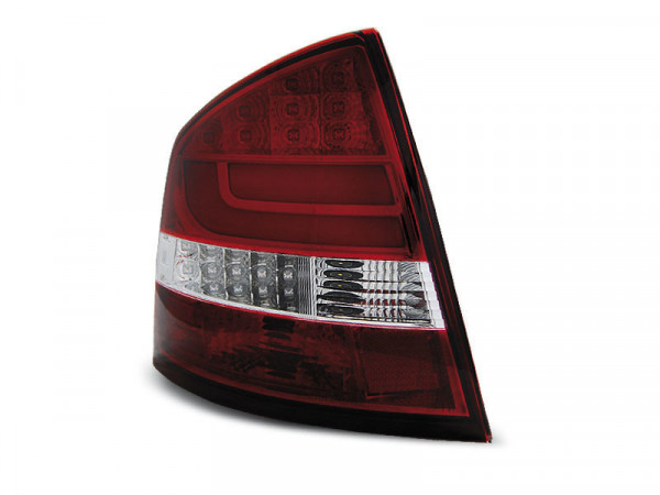 Led Bar Tail Lights Red Whie Fits Skoda Octavia Ii Sedan 04-12