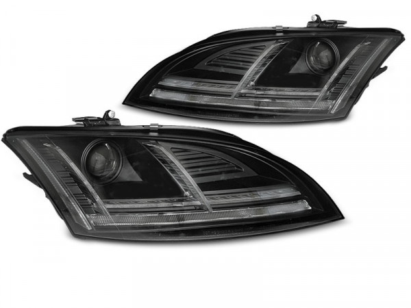 Xenon Headlights Led Drl Black Seq Fits Audi Tt 10-14 8j With Afs