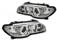 Headlights Angel Eyes CCFL Chrome fits BMW E46 Coupe Cabrio Headlights Angel Eyes CCFL Chrome fits BMW E46 Coupe Cabrio
