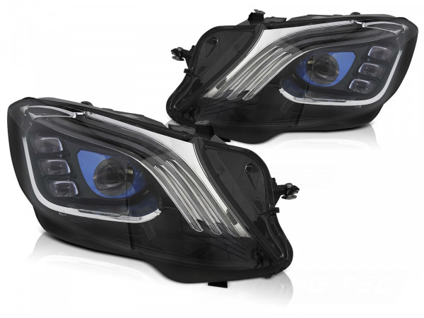 Full Led Headlights Black Fits Mercedes W222 13-17