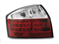 Led Tail Lights Red White Fits Audi A4 10.00-10.04 Led Tail Lights Red White Fits Audi A4 10.00-10.04