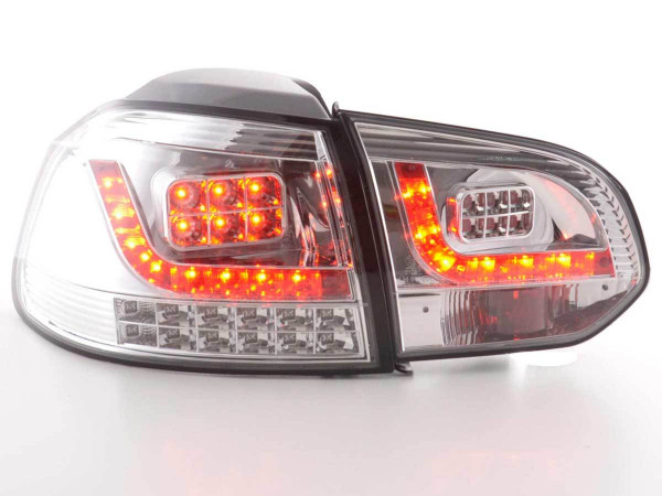 Led Rear lights VW Golf 6 type 1K Yr. 2008-2012 chrome with led indicator