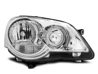 Headlights Angel Eyes Chrome Fits Vw Polo 9n3 04.05-09 Headlights Angel Eyes Chrome Fits Vw Polo 9n3 04.05-09
