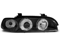 Headlights Angel Eyes Black fits BMW E39 09.95-06.03 Headlights Angel Eyes Black fits BMW E39 09.95-06.03