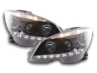 Daylight headlight Mercedes C-class W204 Yr. 07-10 black Daylight headlight Mercedes C-class W204 Yr. 07-10 black