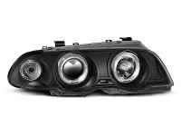 Headlights Angel Eyes Black fits BMW E46 05.98-08.01 Headlights Angel Eyes Black fits BMW E46 05.98-08.01