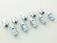 Wheel bolts Set (10 pieces), M12 x 1,5 55mm domed silver Wheel bolts Set (10 pieces), M12 x 1,5 55mm domed silver
