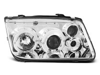 Headlights Angel Eyes Chrome Fits Vw Bora 09.98-07.05 Headlights Angel Eyes Chrome Fits Vw Bora 09.98-07.05