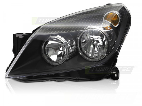 Headlight Black Left Side Tyc Fits Opel Astra H 04-10