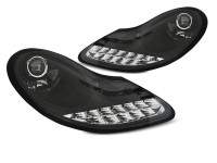 Headlights Daylight Black Fits Porsche Boxster 96-04 /911 996 Headlights Daylight Black Fits Porsche Boxster 96-04 /911 996