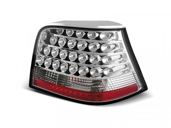 Led Tail Lights Chrome Fits Vw Golf 4 09.97-09.03