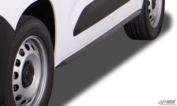 RDX Sideskirts for CITROEN Berlingo, PEUGEOT Partner & Rifter, OPEL Combo, TOYOTA ProAce City (Type E, 2018+) "Slim"
