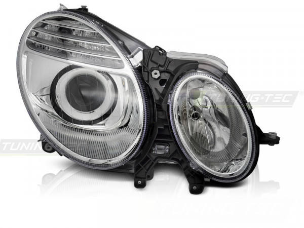 Headlights Chrome Right Side Tyc Fits Mercedes W211 06-09