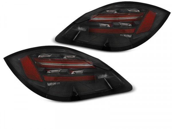 Led Bar Tail Lights Black Seq Fits Porsche Boxster / Cayman 987 09-12