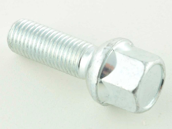 Wheel bolt, M12 x 1,5 35mm domed silver