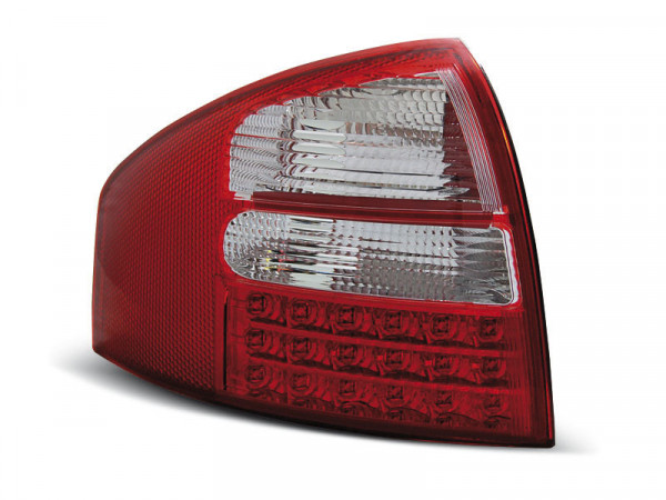 Led Tail Lights Red White Fits Audi A6 05.97-05.04 Sedan