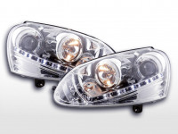 Daylight headlight VW Golf 5 type 1K Yr. 03-08 chrome RHD Daylight headlight VW Golf 5 type 1K Yr. 03-08 chrome RHD