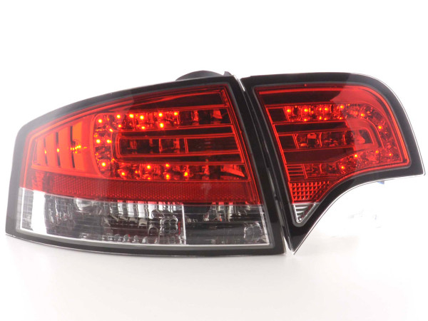 Led Taillights Audi A4 saloon type 8E Yr. 04-07 red/clear