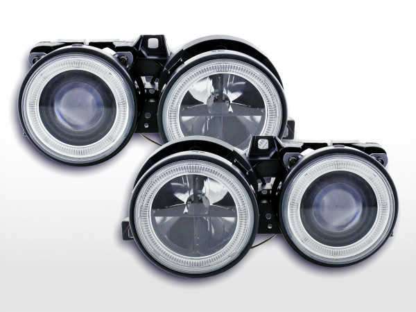 Angel Eye headlight BMW serie 3 type E30 2/4 door. Yr. 87-91 black